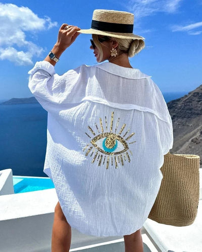 SORAYA – Legeres Hemd mit Pailletten und Perlen