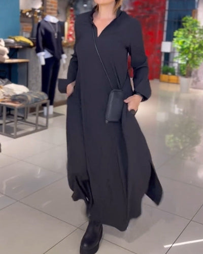 Evia™ | Maxi Robe Lounge Glättende mit Schlitz für Komfort und Eleganz
