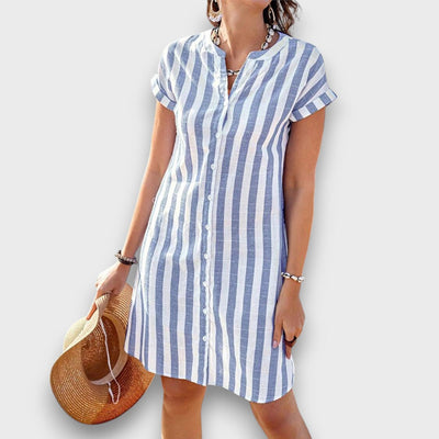 Martine – Gestreiftes Hemdblusenkleid mit Leichtigkeit