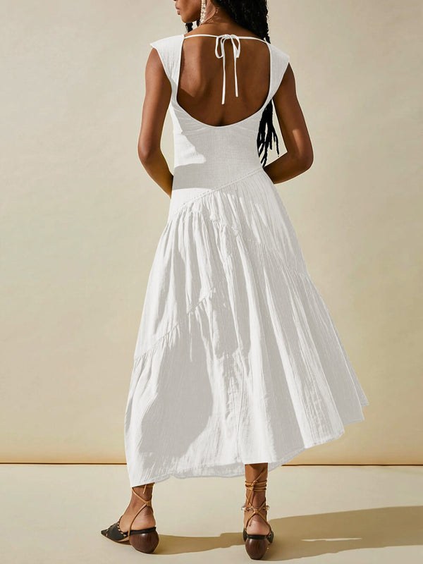 Niomi | Boho-Maxikleid mit quadratischem Ausschnitt