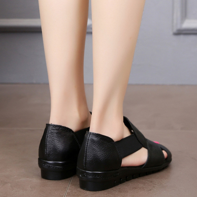 Jeralyn - Zeitlose Komfort-Ledersandalen