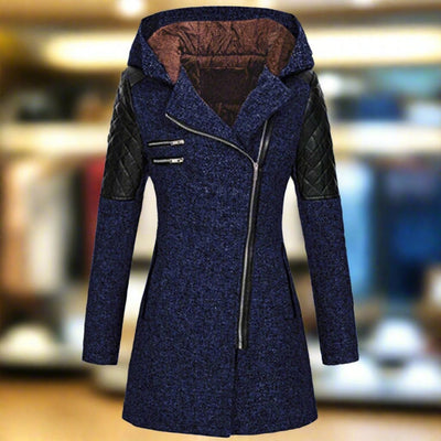 Noëlle | Langer Wintermantel für Damen mit warmem Futter