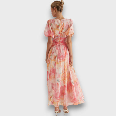 Aliréa – Fließendes Maxikleid mit Aquarell-Print