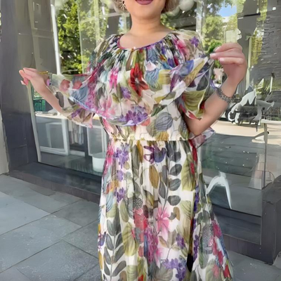 Donna™ - Damen Floral Maxi Kleid