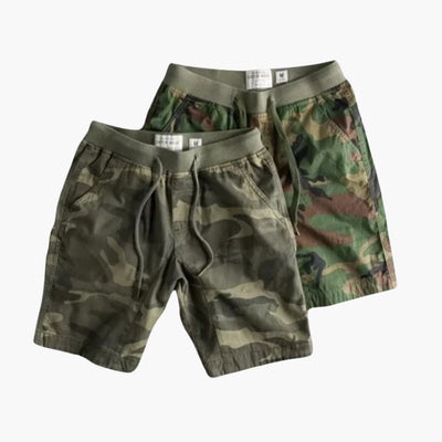 Cargoshorts für Herren - Camouflage Look mit Kordelzug