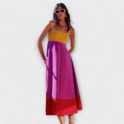 Kelina – Sommerkleid mit Farbkontrast