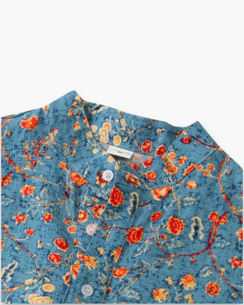 Herren Elegantes Freizeit Hemd | Stilvolles Blumenmuster