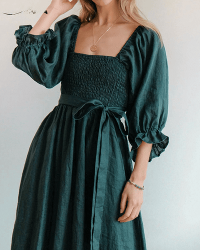 Tana | Elegantes französisches Kleid mit Rüschensleeves für einen schicken und sophistischen Look