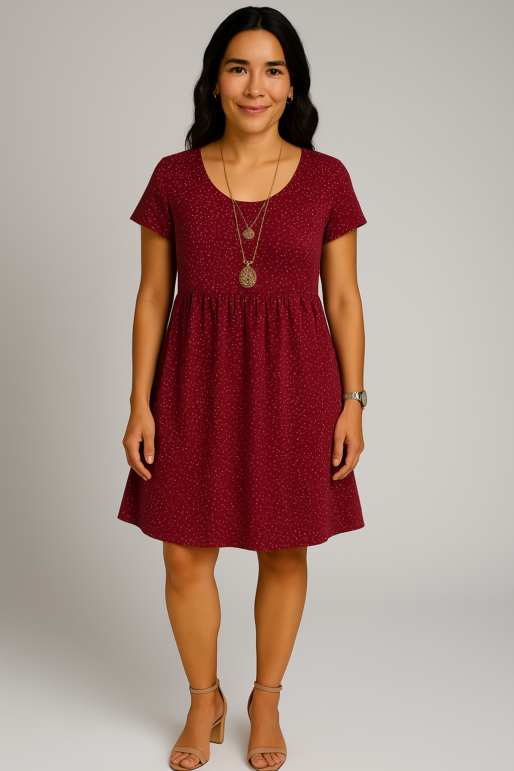 Hadid™ - Rosy Bloom Sommerfließendes Kleid