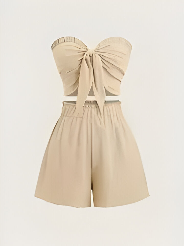 Sophie | Romantisches Date am Meer Top + Shorts Slim Fit