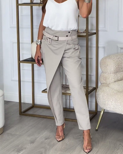 Mila | Hose mit modischem Gürtel und weitem Bein