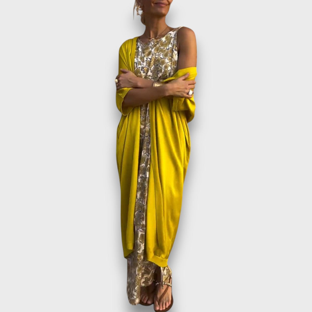 Isadora – Maxikleid mit Cardigan