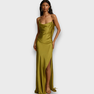 Aurelia – Satinkleid mit offenem Rücken