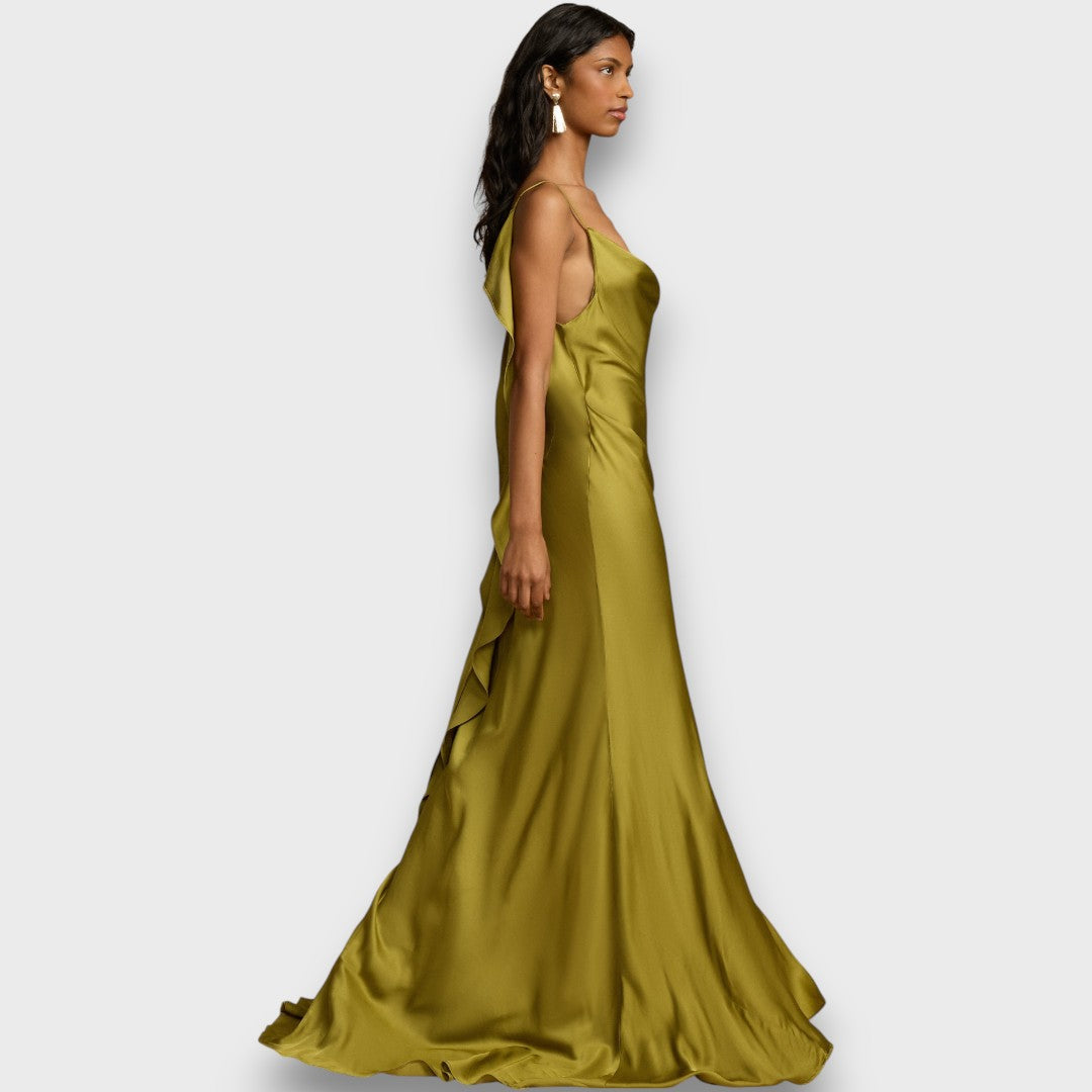 Aurelia – Satinkleid mit offenem Rücken