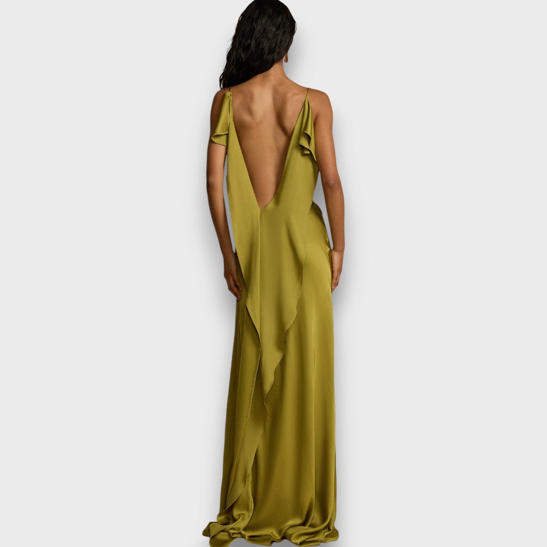 Aurelia – Satinkleid mit offenem Rücken