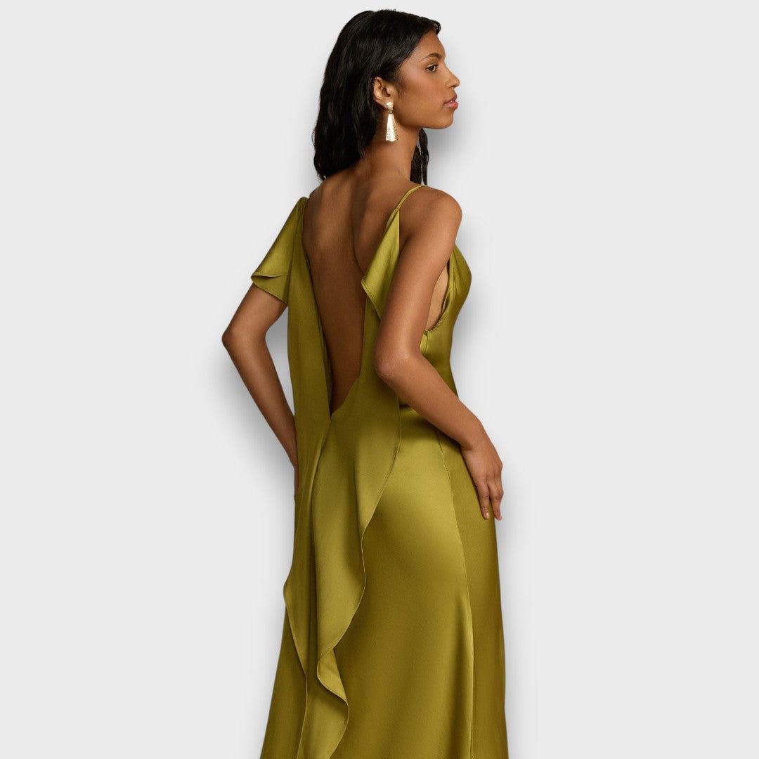 Aurelia – Satinkleid mit offenem Rücken
