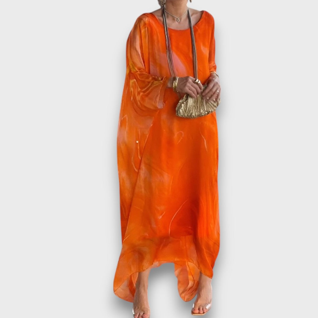 Marilou – Elegantes Maxikleid im Aquarellstil