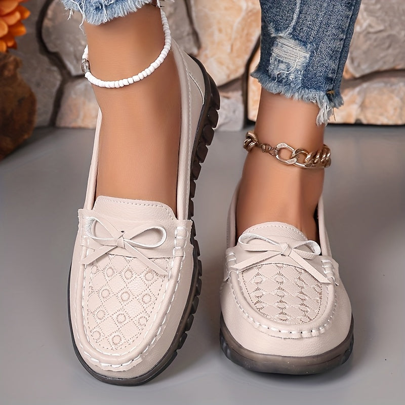 Loafer mit Schleifendeko – Bequeme & Rutschfeste Alltag & Freizeit