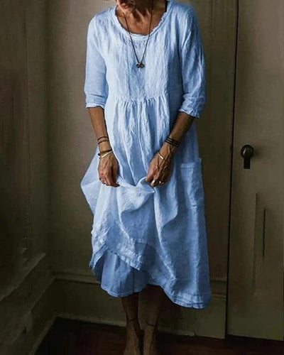 Aria™ - Bequemes Maxikleid mit lockerem Rundhalsausschnitt