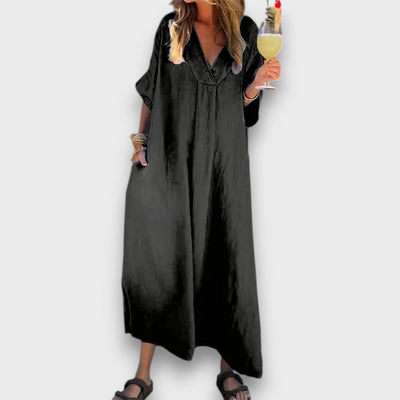 Mariane – Weites Sommerkleid mit V-Ausschnitt