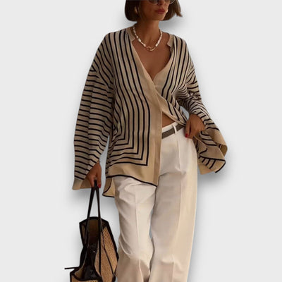 Maelis – Fließende Hemdbluse mit Vintage-Streifen