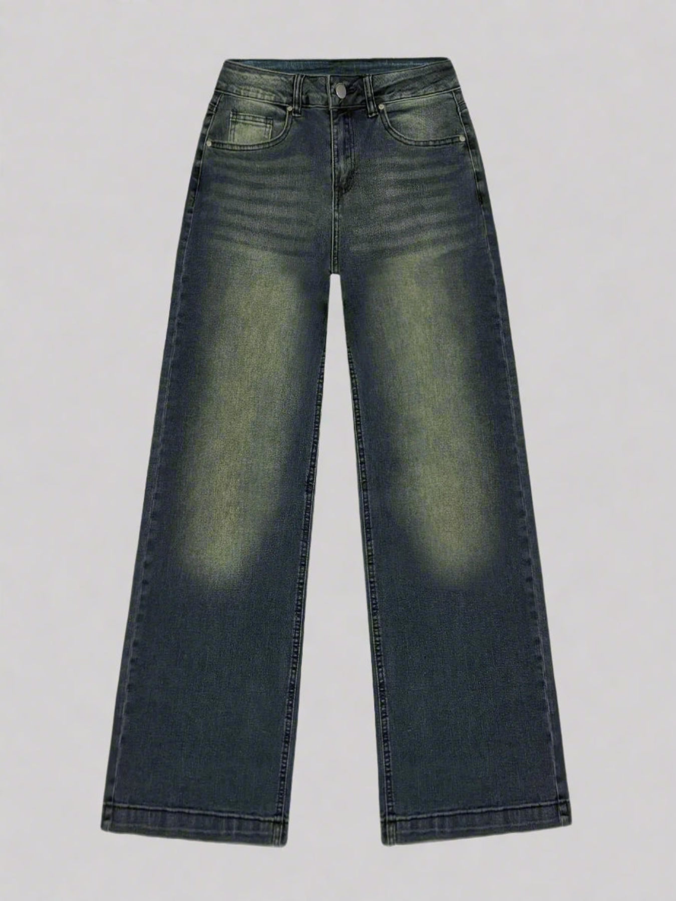 Baggy Jeans Damen | Weites Bein Mit Leichter Waschung