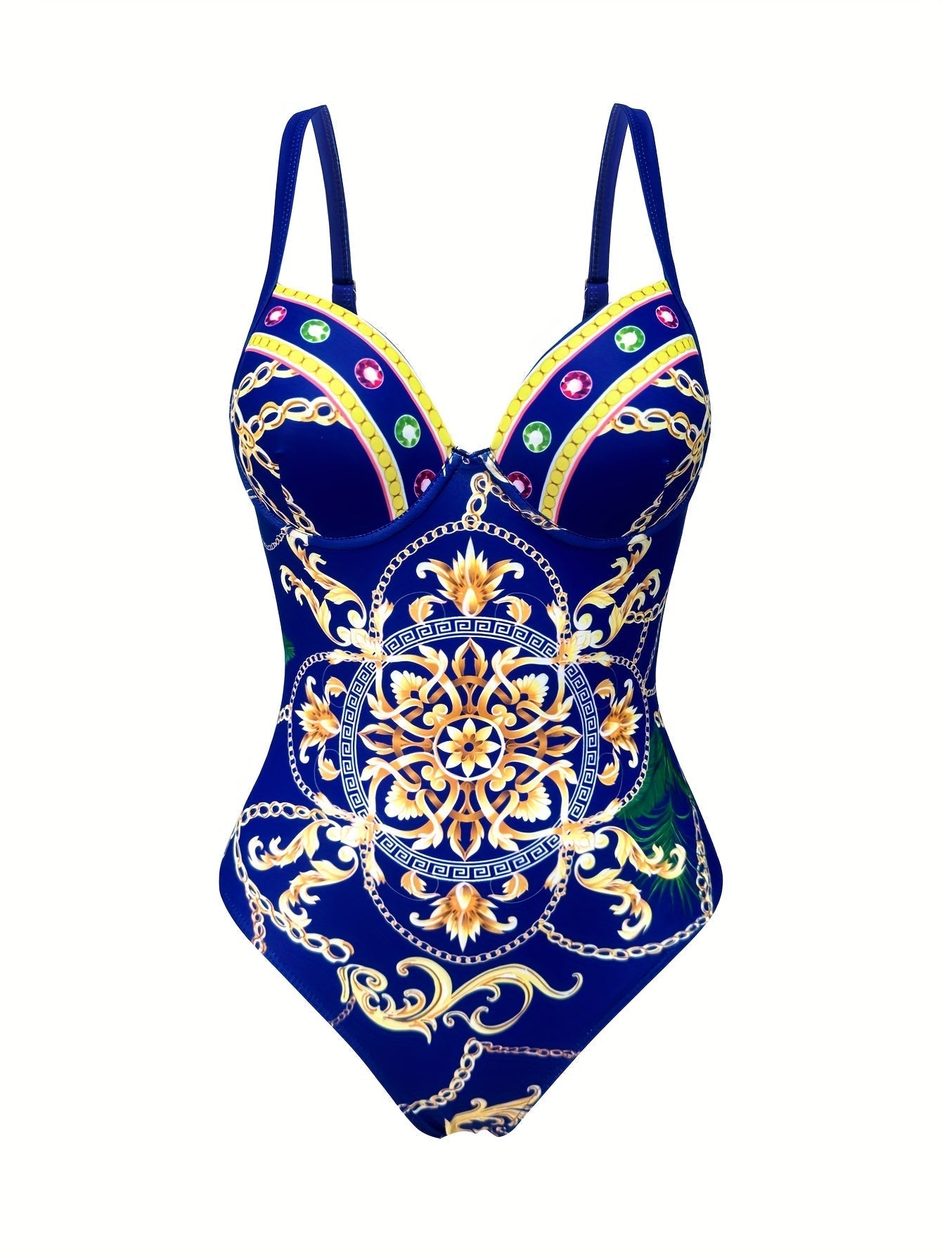 Damen Badeanzug Set: Modisch, Elegantes Design, Mehrfarbig, 2-teilig