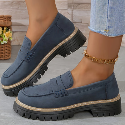Plateau-Loafer im Preppy-Stil für Frauen - Bequeme Freizeitschuhe