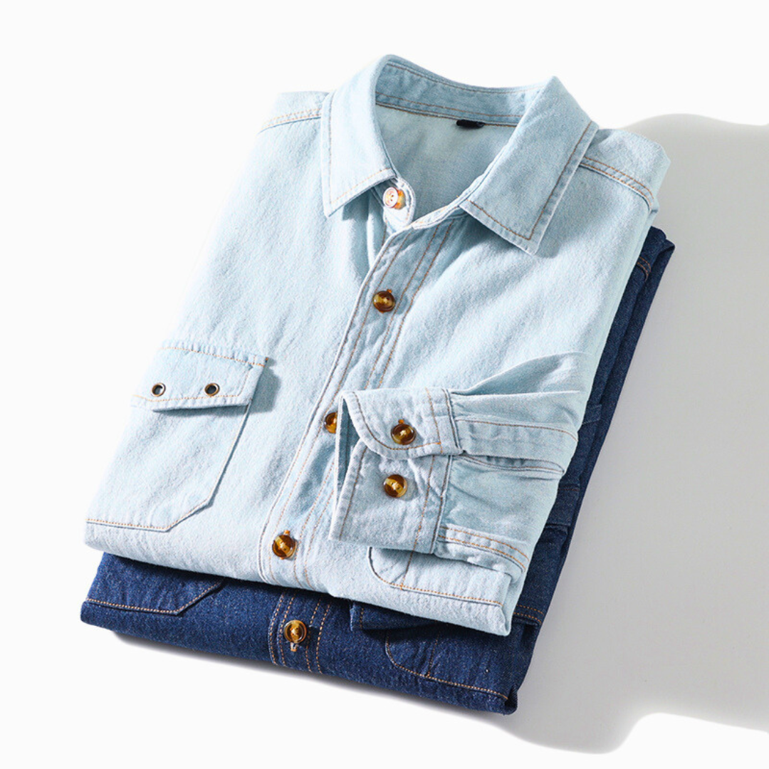 Vincenzo Carlo | Klassisches Denim-Hemd für Herren