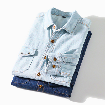 Vincenzo Carlo | Klassisches Denim-Hemd für Herren