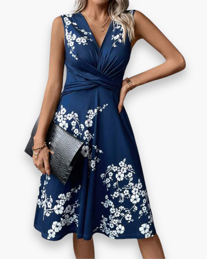 Damen Luftiges Elegantes Kleid | Midi