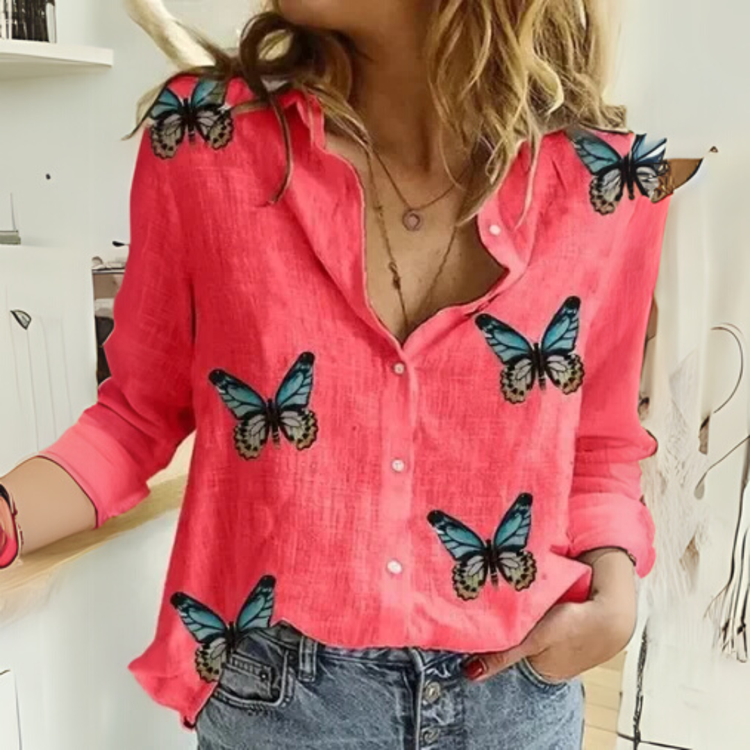 Chloe™ – Vintage Blumen Bluse