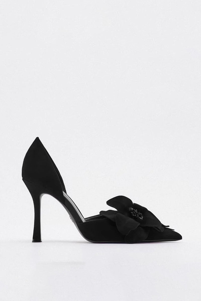 Maritza® | Spitzen High Heels mit Blumendekor