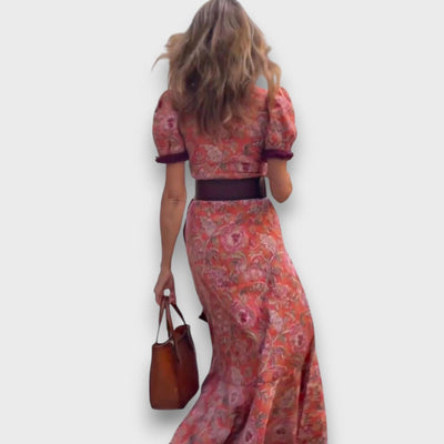 Evelyn – Feminines Wickelkleid mit Puffärmeln