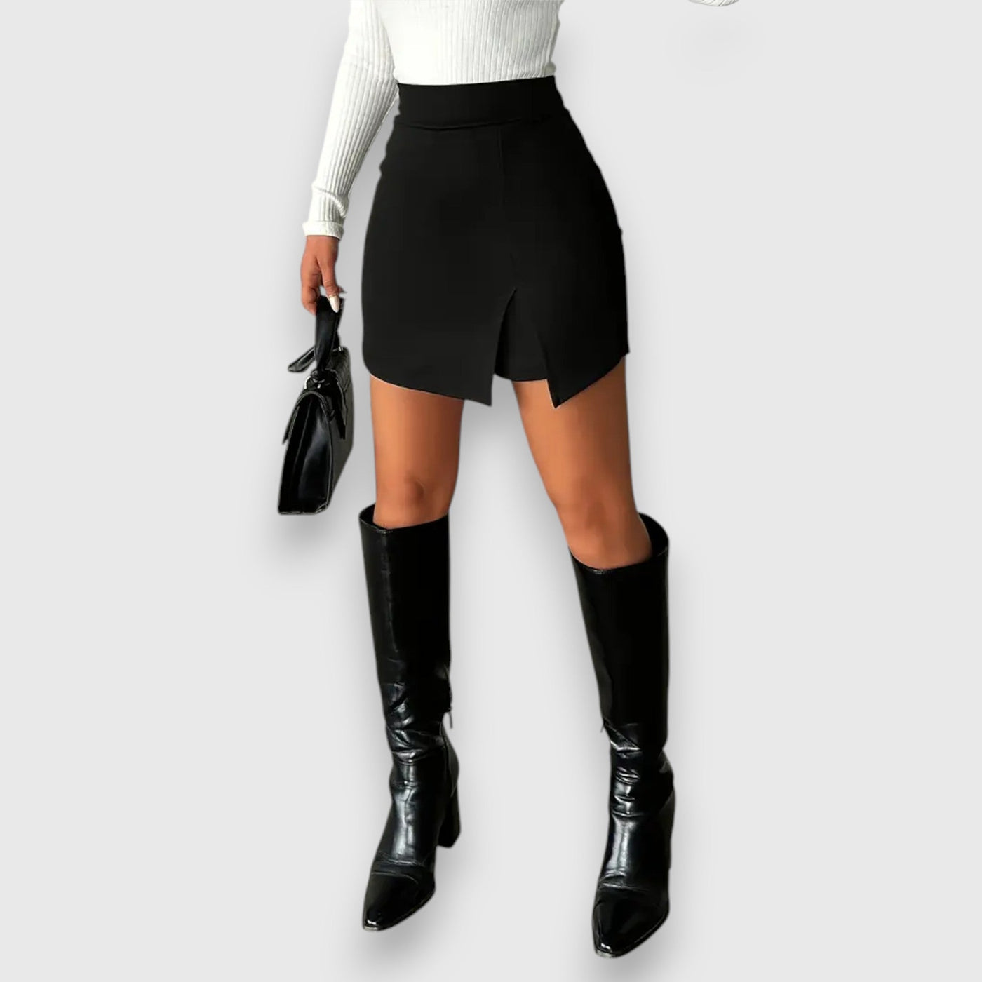 Mirelle – Minirock mit Schlitz und klarer Linie