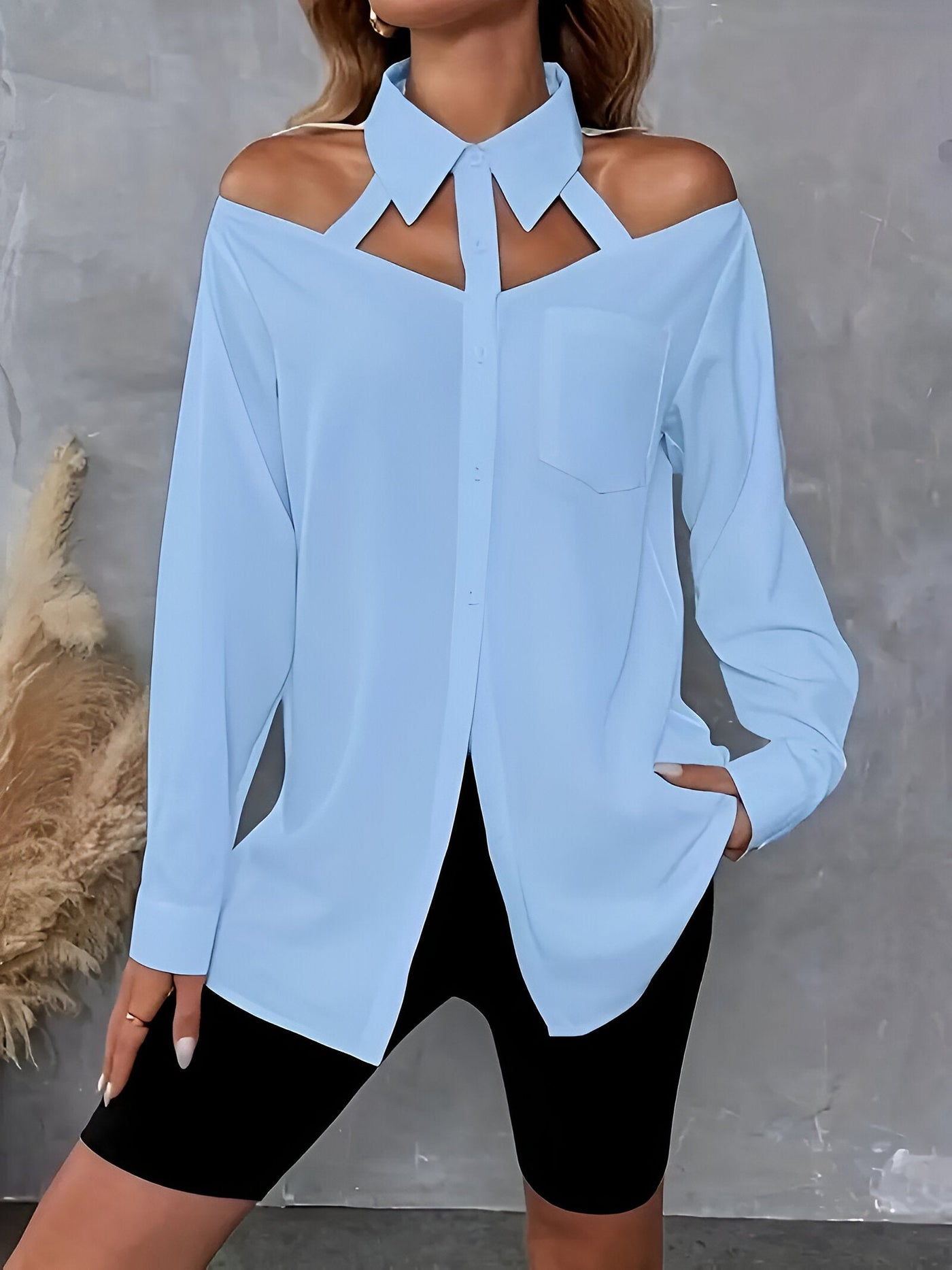 Nayra - stylisches hemd mit knopfverschluss