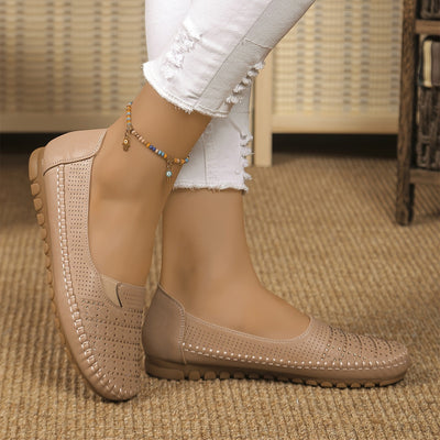 Minimalistische Slip-On Flats für Damen – Leichte Rundzehen Schuhe