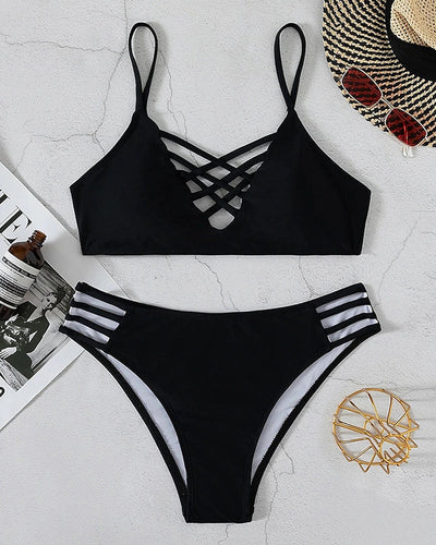 Elicia™ - Mutiger Cross-Strap Bikini