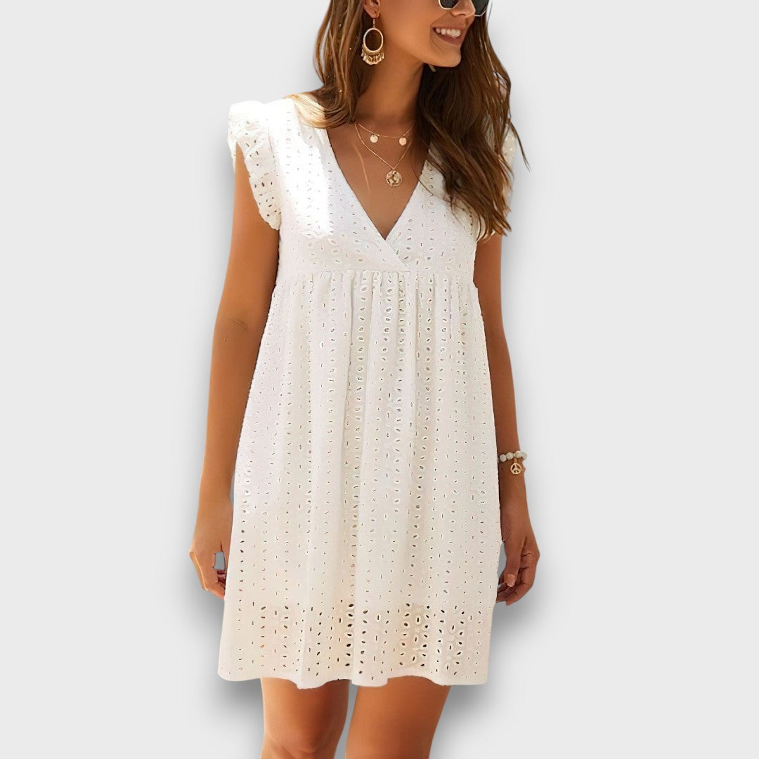 Dareva – Feminines Kleid mit Lochspitze