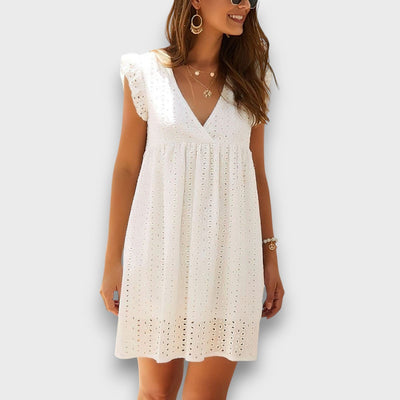 Dareva – Feminines Kleid mit Lochspitze