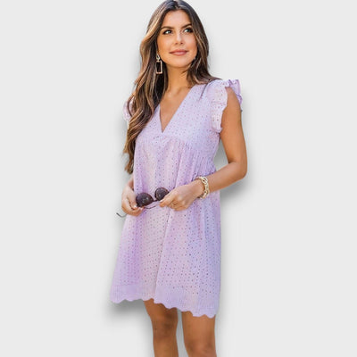 Dareva – Feminines Kleid mit Lochspitze