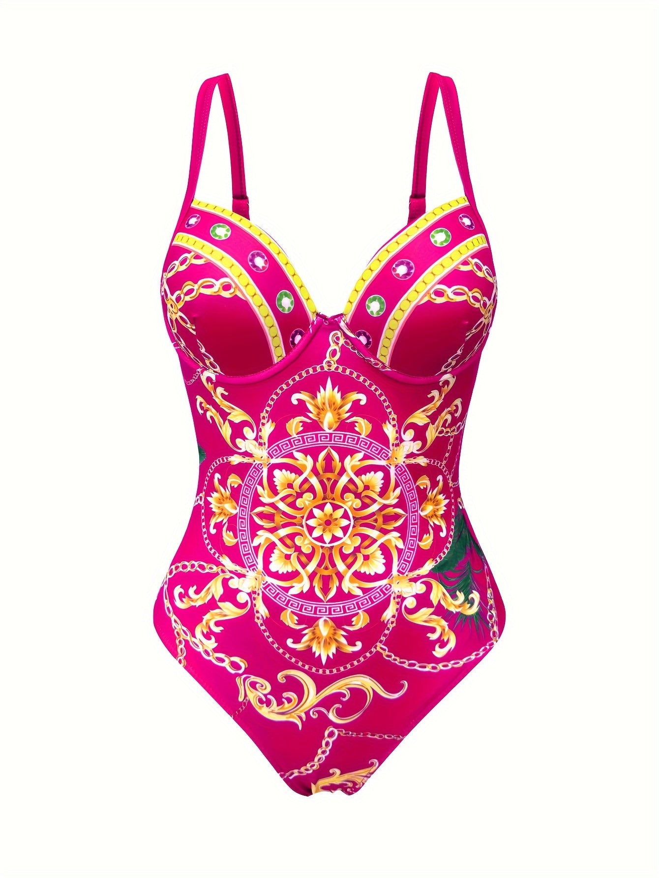Damen Badeanzug Set: Modisch, Elegantes Design, Mehrfarbig, 2-teilig