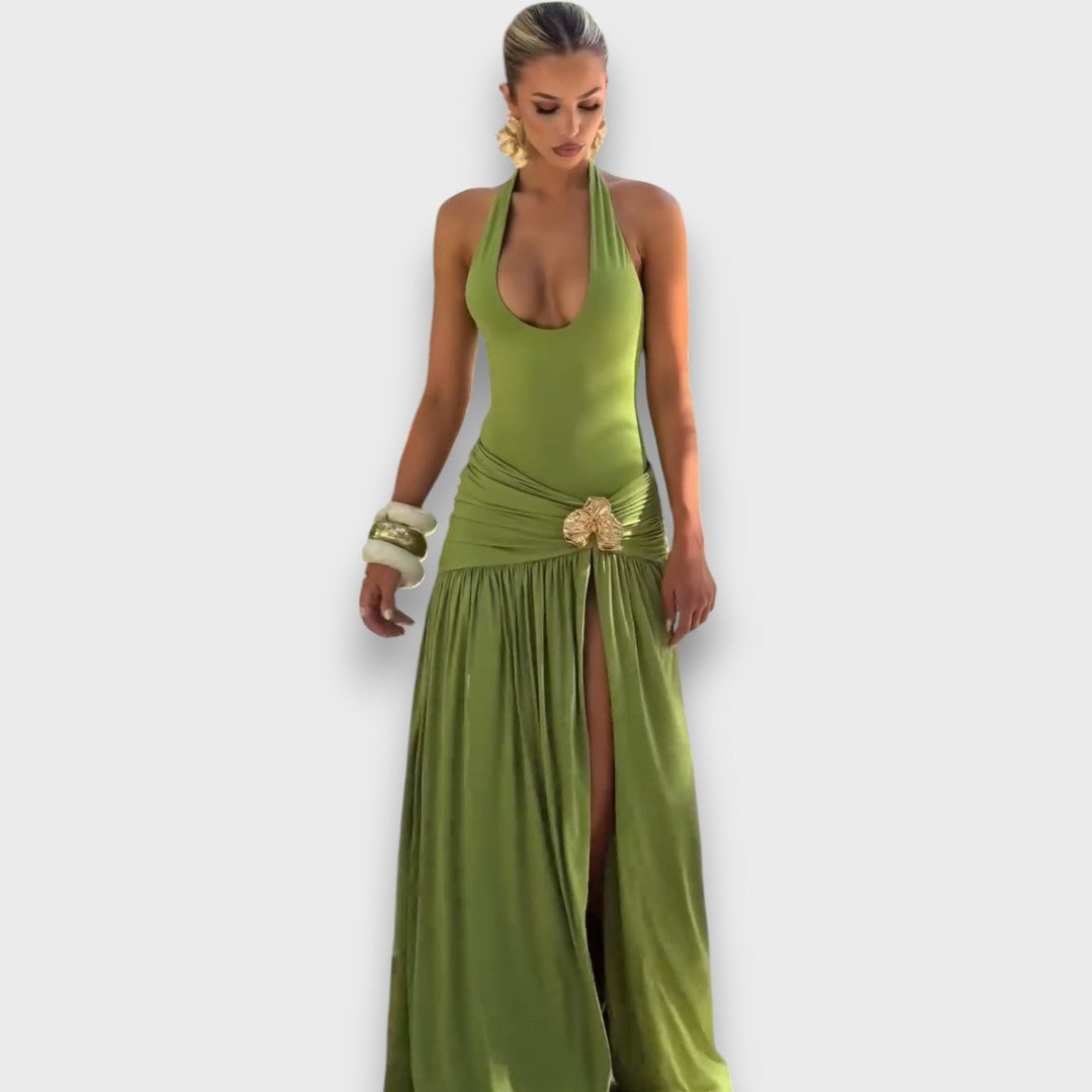 Merion – Sommerkleid mit Schlitz und Taillendetail