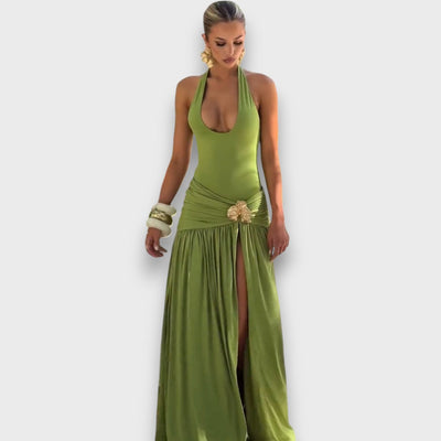Merion – Sommerkleid mit Schlitz und Taillendetail