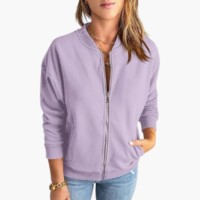 Bomber Übergangsjacke mit Reißverschluss für Damen