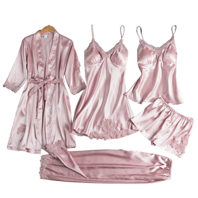 Livia | Luxurious 5-in-1 satin pyjama set für Damen