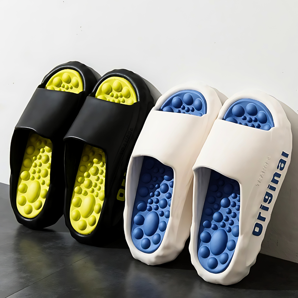 Komfortable Hausschuhe mit Fußmassage