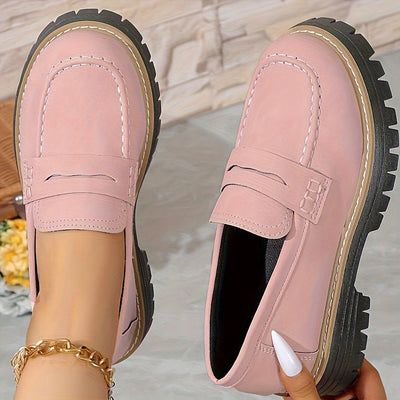 Plateau-Loafer im Preppy-Stil für Frauen - Bequeme Freizeitschuhe