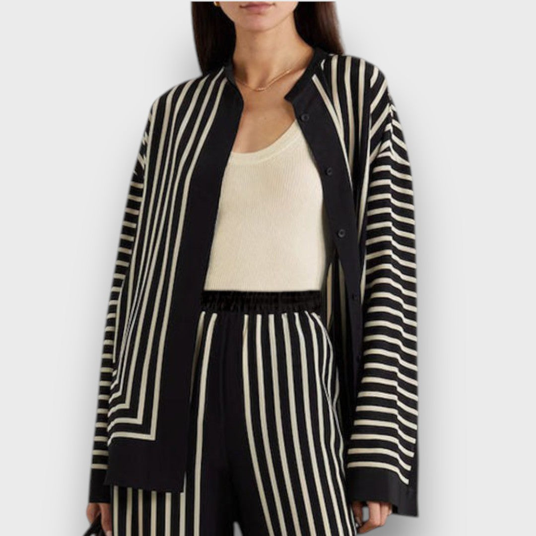 Maelis – Fließende Hemdbluse mit Vintage-Streifen