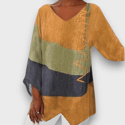 Mevara – Legere Bluse mit asymmetrischem Saum